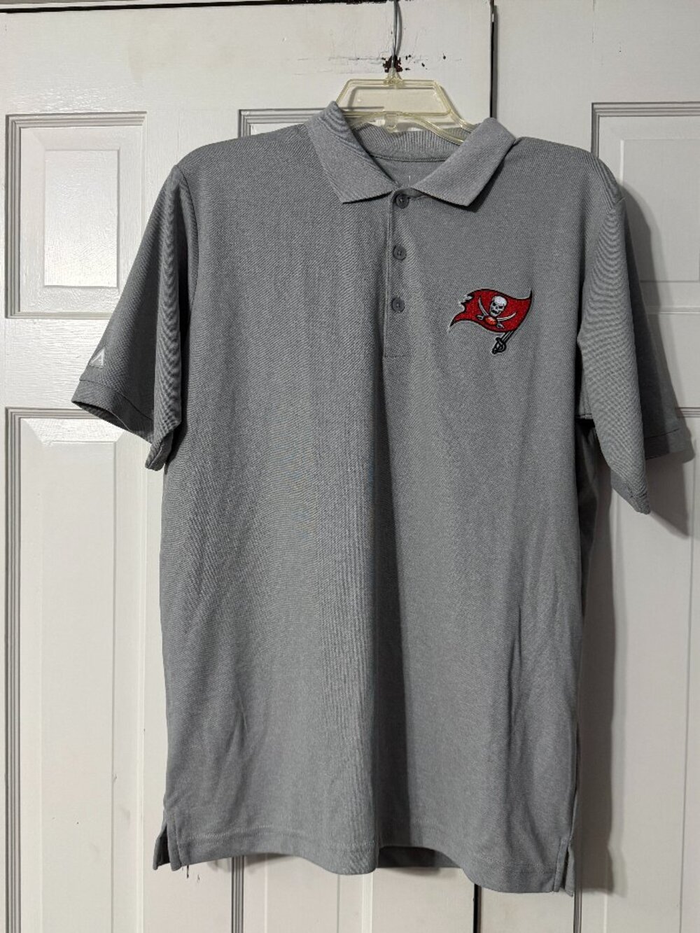 Antigua Tampa Bay Buccaneers Gray Polo 'Raise The Flag' Men's Size M